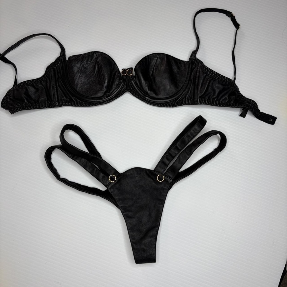 Agent Provocateur Black Strappy Bikini Set